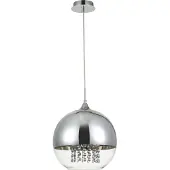 Maytoni hanglamp Fermi, kristallen glas, E27, 1 lichtpunt, 60W, dimbaar, nikkel