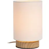 Lucide ALBANE - Tafellamp - Ø 12 cm - 1xE14 - Lichte houtlook - Essential