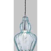 Maytoni Eustoma hanglamp, glazen kap, dimbaar, 1xE14, blauw/chroom