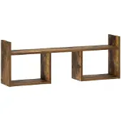 vidaXL Wandplank Gerookt eiken 90 x 17 x 32 cm Bewerkt hout