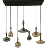 Nest of Nora Hanglamp 7-lichts glas - Industrieel design - Zwart