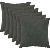 vidaXL Kussen met kussen HEERLEN 6 st Antraciet Microfiber Fleece