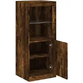 vidaXL Dressoir met LED-verlichting 41x37x100 cm gerookt eikenkleurig