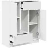 vidaXL Dressoir met lades en deuren, wit, 73x31x90 cm