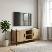 vidaXL Tv-meubel 99 x 33 x 50 cm Artisanaal eiken Bewerkt hout