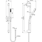 Ideal standard Idealrain - Set douchekop, douchestang en doucheslang, chroom A7617AA