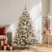 vidaXL Kunstkerstboom met Ballen 120 cm 150 LED's Warmwit
