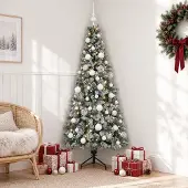 vidaXL Kunstkerstboom met kerstbal 120 cm 150 LED's Warmwit