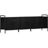 vidaXL Tv-meubel 146 x 33 x 50 cm Zwart eiken Bewerkt hout
