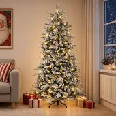 vidaXL Kunstmatige Hinged Kerstboom 120 cm 150 LED's Warmwit PE & PVC