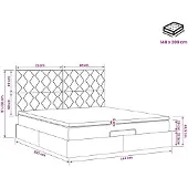 vidaXL Ottoman bed met matras Donkergroen 140 x 200 cm Fluweel