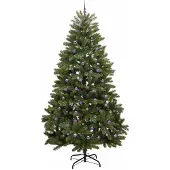 vidaXL Kunstkerstboom 300 cm 300 LED's Warmwit PVC en Staal Groen