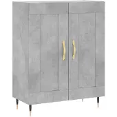 vidaXL Hoge kast 69,5x34x180 cm bewerkt hout betongrijs