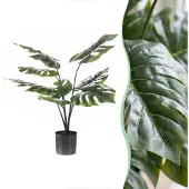 Green Boutiq Kunstplant - Monstera Deliciosa - Gatenplant - 65 cm