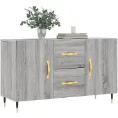 vidaXL Dressoir 100x36x60 cm bewerkt hout grijs sonoma eikenkleurig