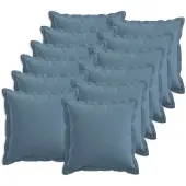vidaXL Kussen met kussen HOUTEN 12 st Jeans Blauw Faux Linnen