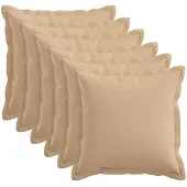 vidaXL Kussen met kussen HOUTEN 6 st Crèmekleurig Faux Linnen