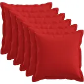vidaXL Kussen met kussen HOUTEN 6 st Rood Faux Linnen