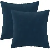 vidaXL Kussen met kussen HEERLEN 2 st Blauw Microfiber Fleece