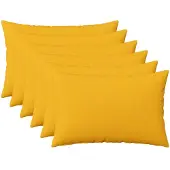 vidaXL Kussensloop 6 st HEERLEN Licht Geel 50 x 70 cm Stof