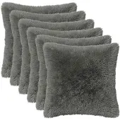 vidaXL Kussen 6 st HEERLEN Lichtgroen 35 x 35 cm PV Fleece
