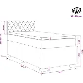 vidaXL Boxspringbed met matras Donkergroen 90 x 200 cm Fluweel