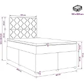 vidaXL Boxspringbed met matras Crèmekleurig 120 x 200 cm Stof