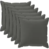 vidaXL Kussensloop 6 st HOUTEN Antraciet 50 x 50 cm Polyester