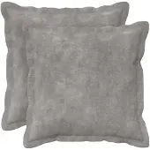 vidaXL Kussen met kussen HOUTEN 2 st Lichtgrijs Microfiber Fleece