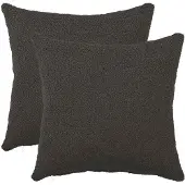 vidaXL Kussensloop 2 st HEERLEN Donkergrijs 45 x 45 cm Bouclé