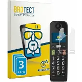 BROTECT Screenprotector 3 Stuks voor Panasonic KX-TGU130 Beschermglas transparant