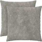 vidaXL Kussen met kussen HEERLEN 2 st Lichtgrijs Microfiber Fleece