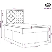vidaXL Boxspringbed met matras Lichtgrijs 120 x 190 cm Fluweel