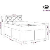vidaXL Boxspringbed met matras Donkergroen 120 x 200 cm Fluweel