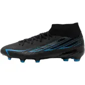 Adidas F50 Hyperfast League Mid Gras Voetbalschoenen (FG) Zwart Zwart Blauw