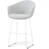 Nolon Nino-Otis barkruk grijs melange - wit onderstel - 75 cm