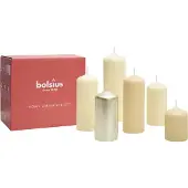 Bolsius - Gladde Stompkaarsen set - Pillow Talk - Ivoor Beige - 6 Stuks