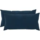 vidaXL Kussen met kussen HEERLEN 2 st Blauw Microfiber Fleece