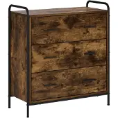 vidaXL Dressoir Gerookt eiken 97 x 33 x 81 cm Bewerkt hout