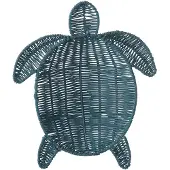 J-Line Wanddecoratie Turtle Ijzer Donkerblauw Small