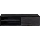 Starfurn Zwevend TV-meubel Ambiance Mangohout Zwart 120cm
