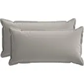 vidaXL Kussen met kussen HOUTEN 2 st Grijs Polyester
