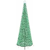 vidaXL Led-kerstboom met tinsel en grondpen EKENAS 300 cm 475 LED's