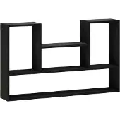 vidaXL Wandplank Zwart 100 x 17 x 60 cm Bewerkt hout