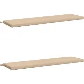 vidaXL Bankkussens SOEST 2 st 100% Polyester Crèmekleurig