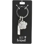 Depesche sleutelhanger glamour met pootafdruk en glitters - metaal.
