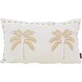 NOVÉE Sierkussen ibiza palm crème | 30x50 cm | polyester