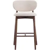 Starfurn - Barkruk Ella 65 cm - naturel - poot eiken walnoot