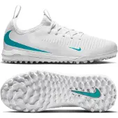 Nike Phantom 6 Low Academy Turf Voetbalschoenen (TF) Kids Wit Turquoise