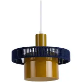 Leitmotiv Firenze Wide LED Hanglamp | 1x E27 25W | Olive green/legion blue